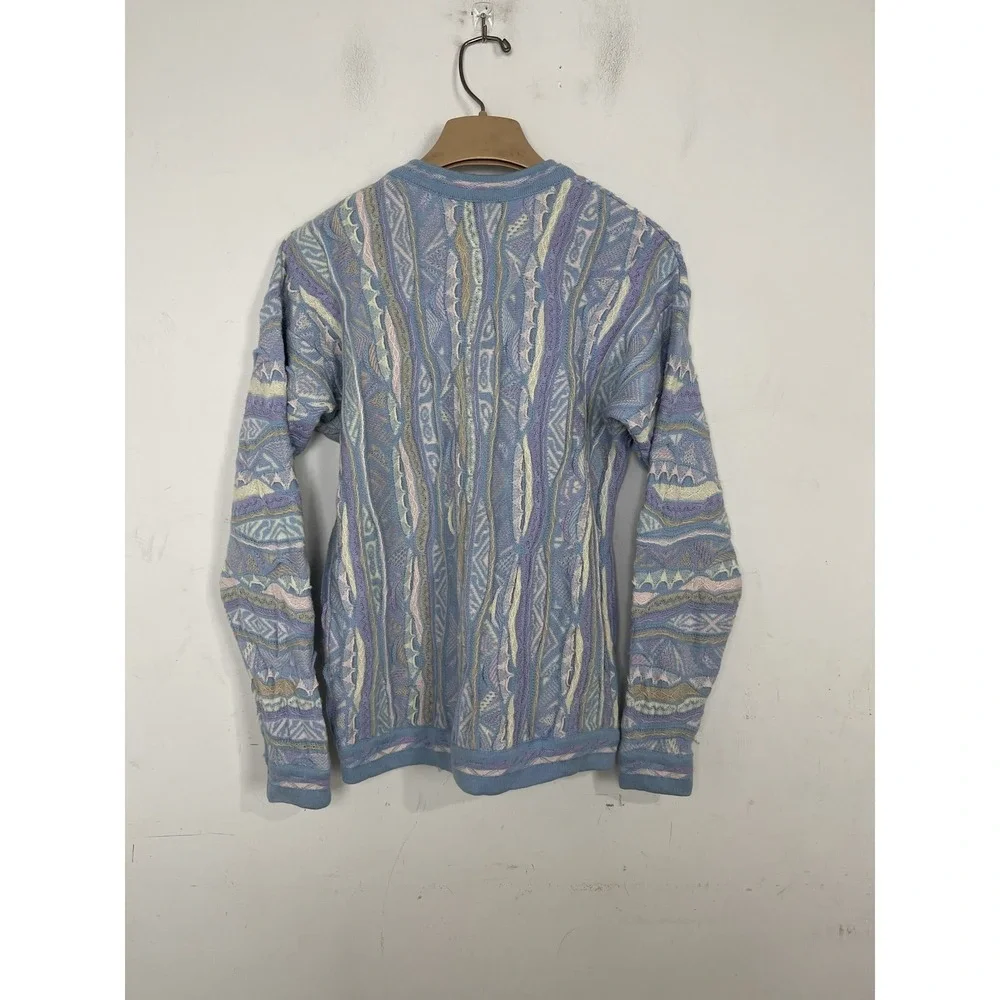 Vintage Purely Merino Sweater Womens XS Wool 3D Knit Pastel Crosby‎ 90s Retro